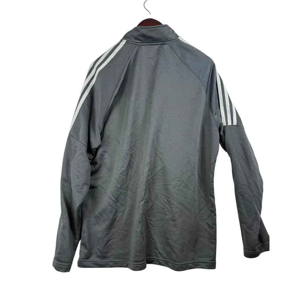Adidas‎ Golf Mens 1/4 Zip Pullover Long Sleeve Gray Size L Polyester